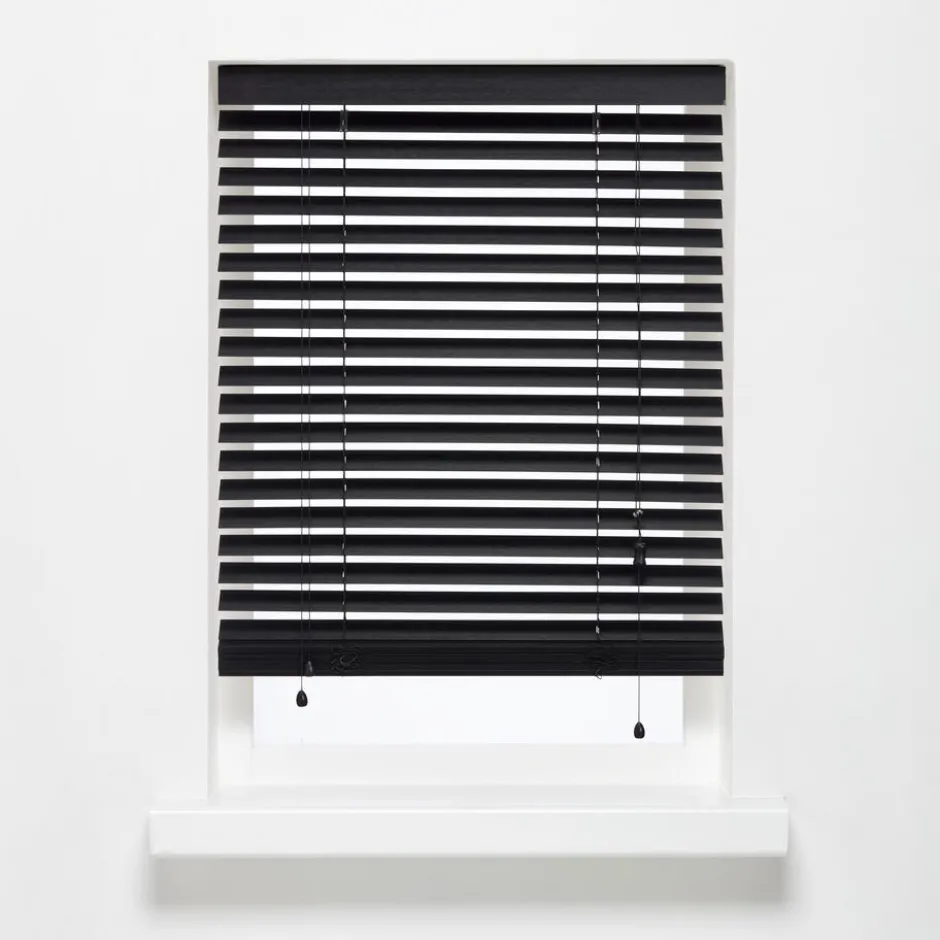 Bamboe Jaloezie Jax Zwart 180x175 Cm|Kwantum New