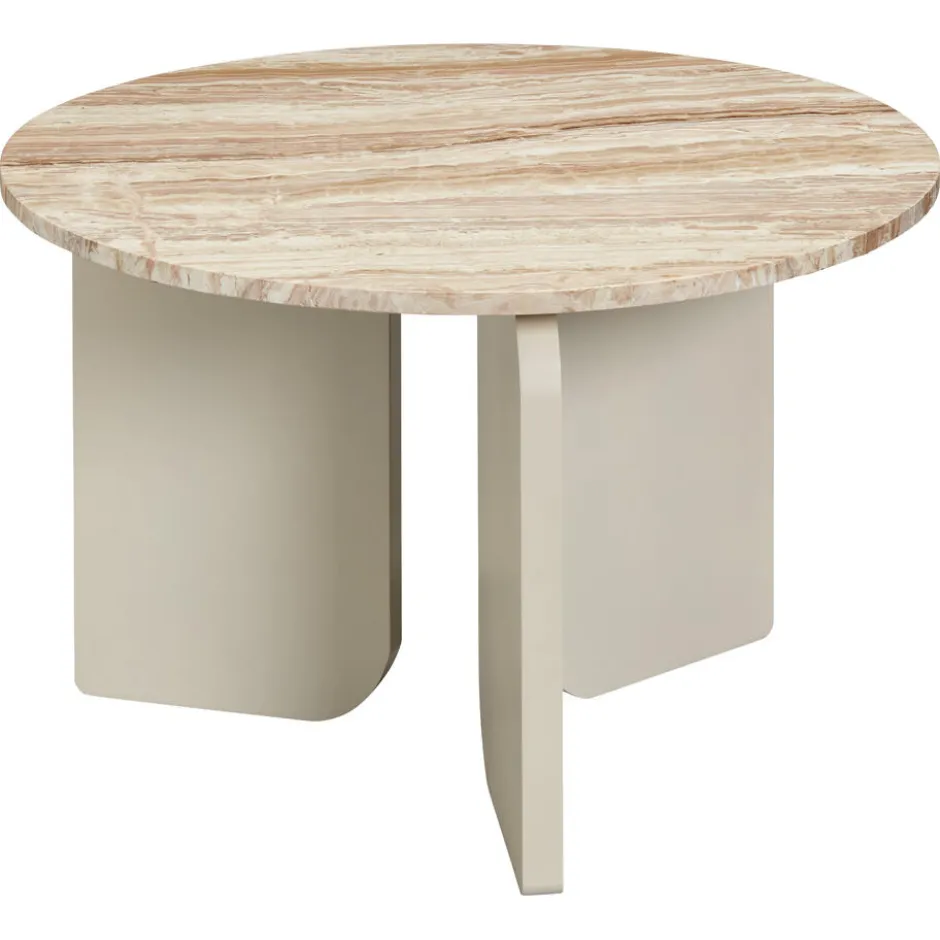 Bijzettafel Brez Marmer Taupe ø 60x38 Cm|Kwantum Sale