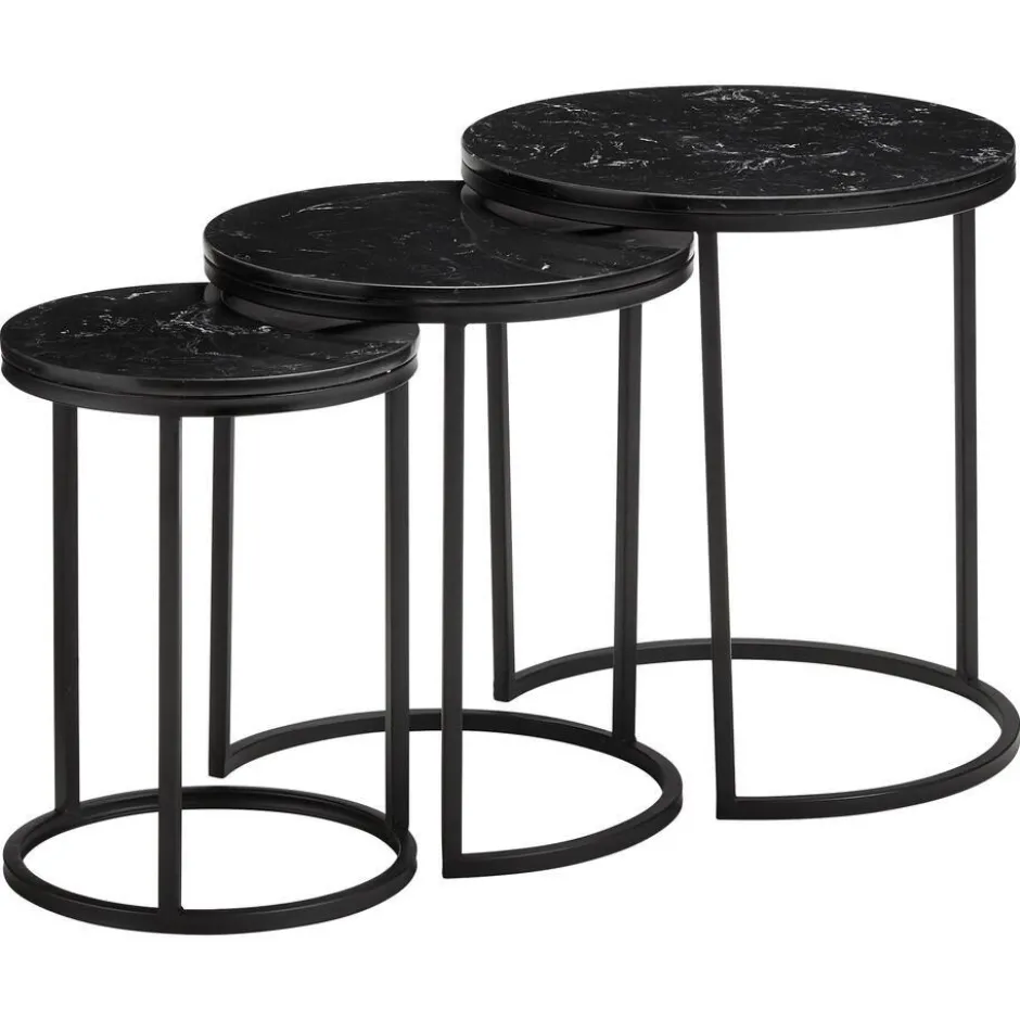 Bijzettafel Marzio Zwart ø 34 Cm|Kwantum Online