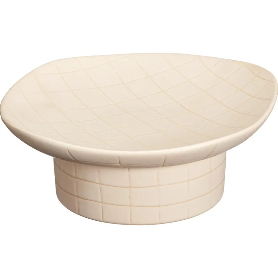 Decoratie Schaal Op Voet Rocci Beige|Kwantum New