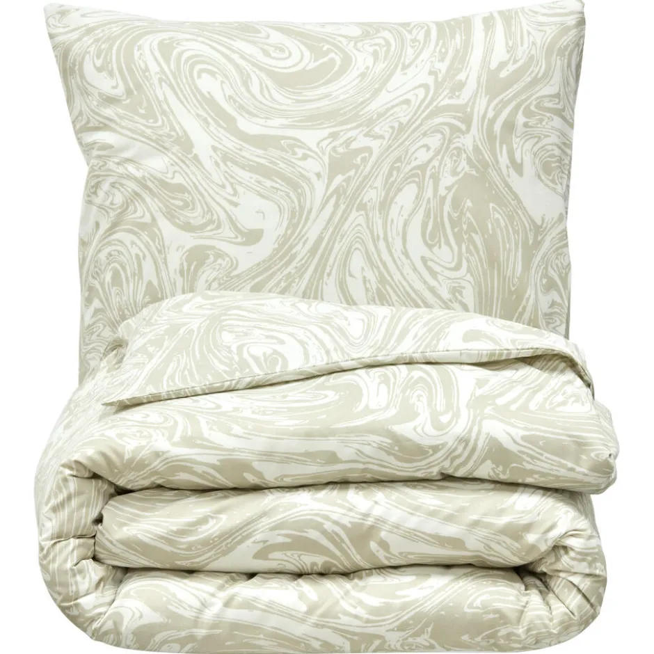 Dekbedovertrek Marble Taupe 140x220 Cm|Kwantum New