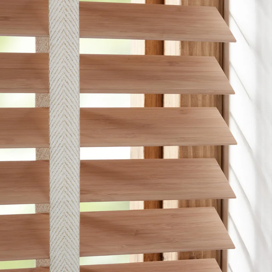Fenstr Bamboe Jaloezie Wietze Beige 50mm|Kwantum Sale