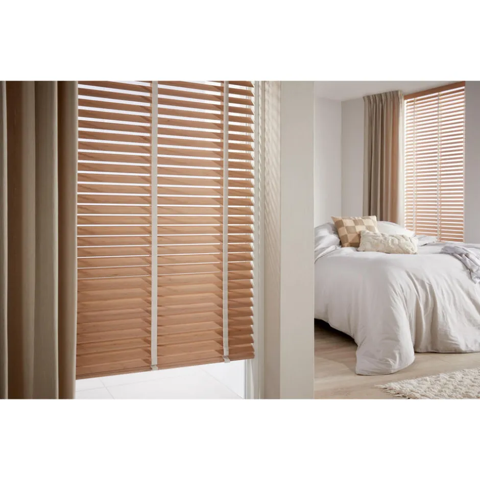 Fenstr Bamboe Jaloezie Wietze Beige 50mm|Kwantum Sale