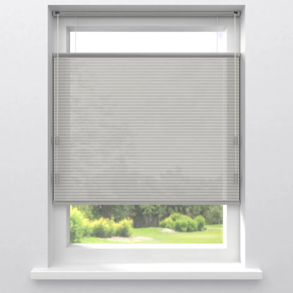 Fenstr Dubbel Plissé Elena Grijs Lichtdoorlatend|Kwantum New