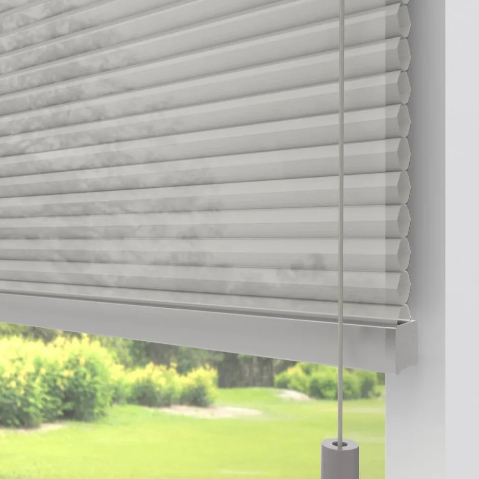 Fenstr Dubbel Plissé Elena Grijs Lichtdoorlatend|Kwantum New