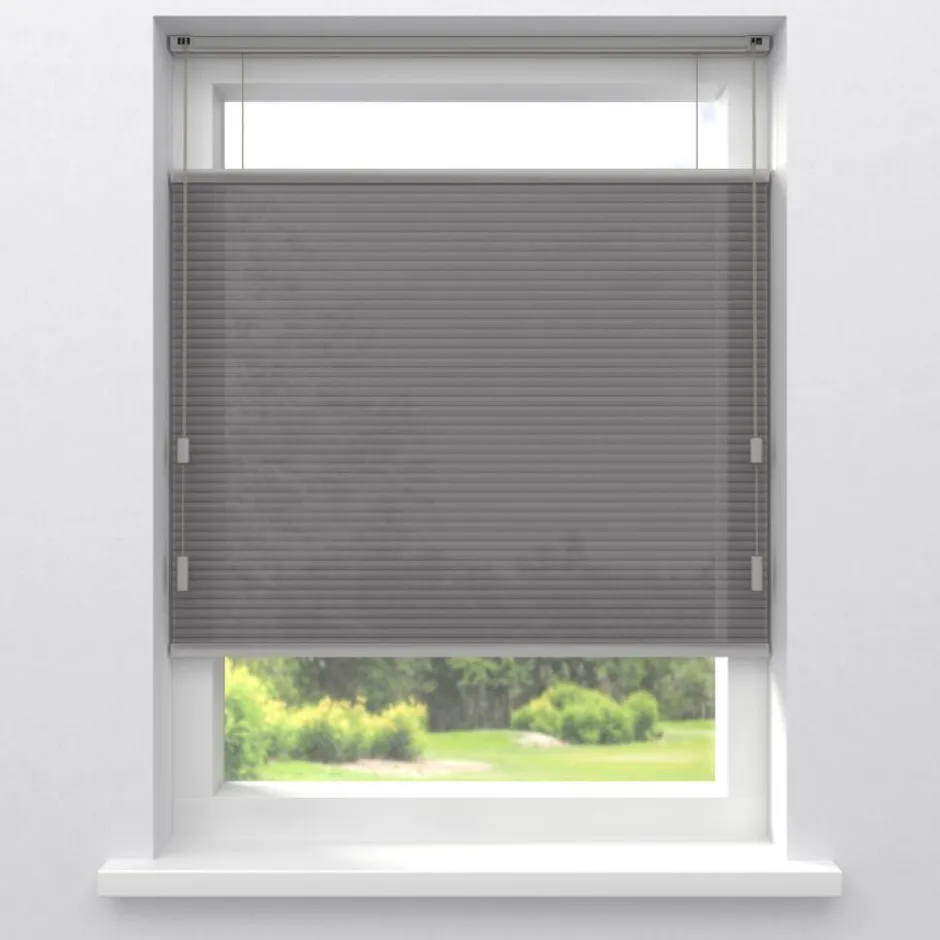 Fenstr Dubbel Plissé Dewi Grijs Lichtdoorlatend|Kwantum New
