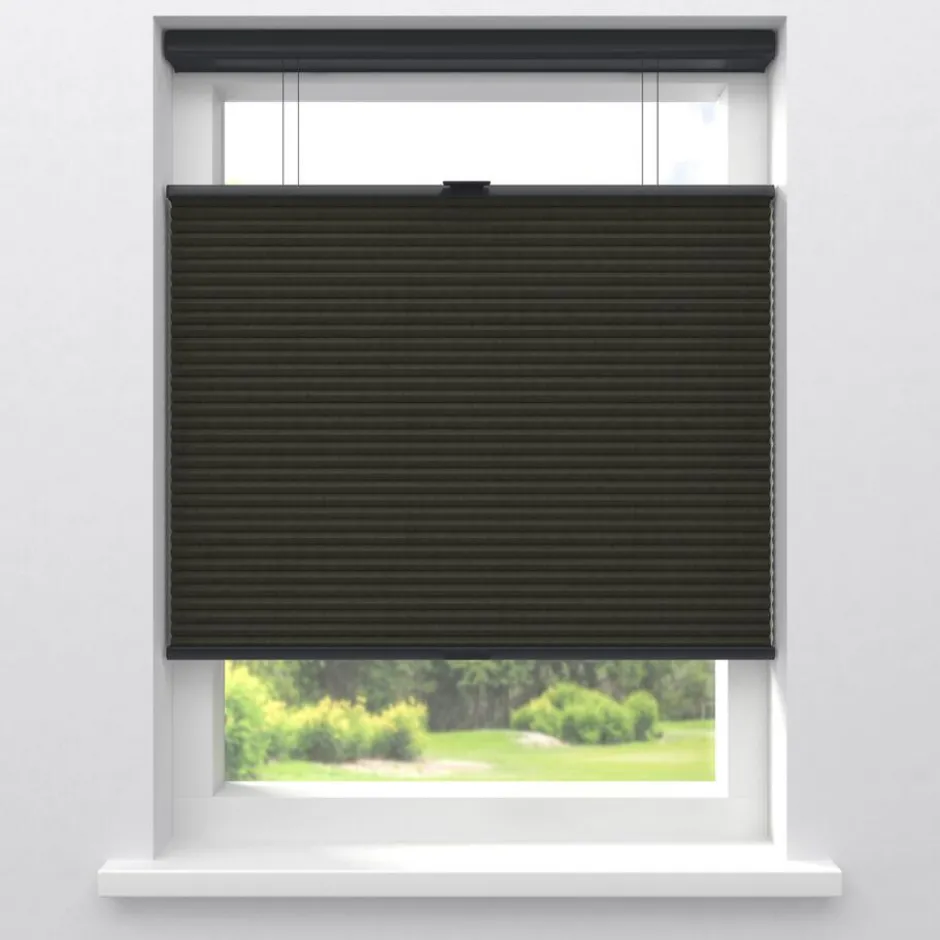 Fenstr Dubbel Plissé 45mm Lot Espresso Verduisterend|Kwantum Sale