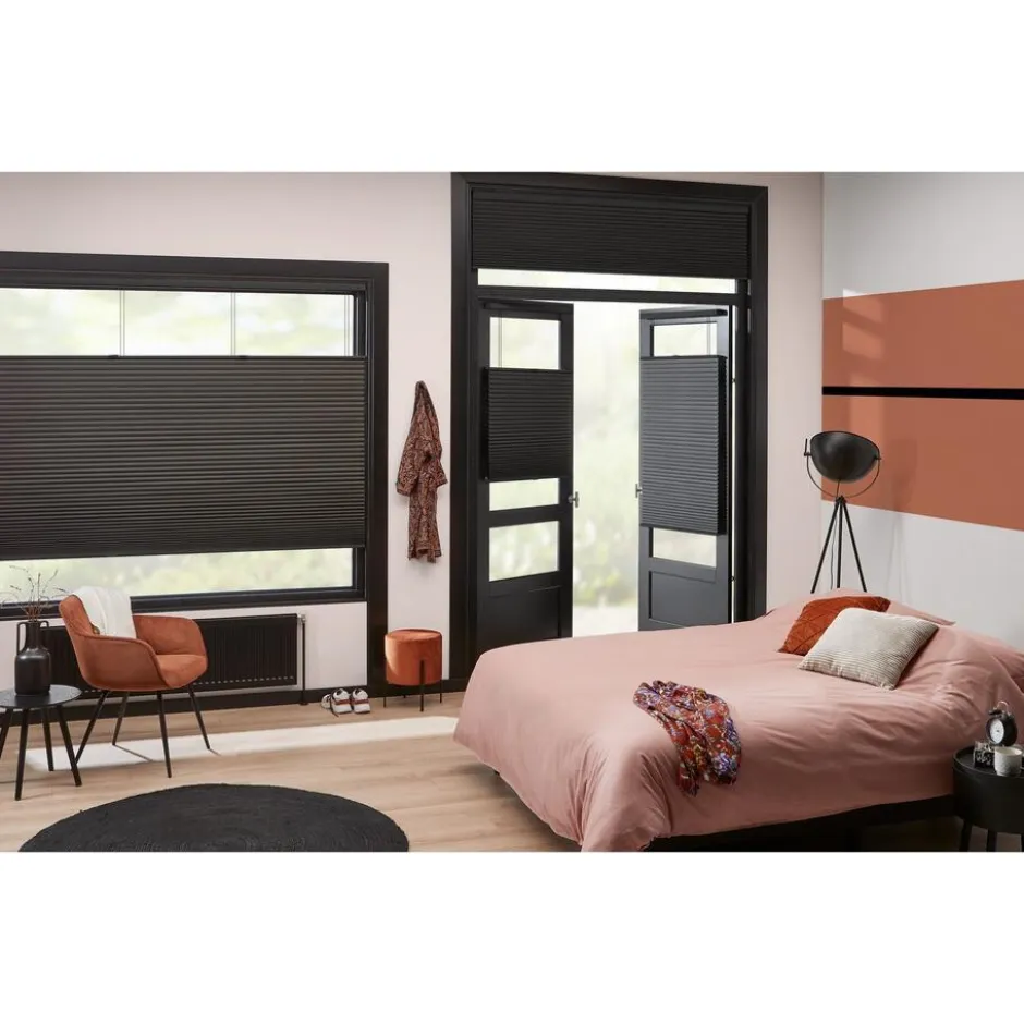 Fenstr Dubbel Plissé 45mm Lot Espresso Verduisterend|Kwantum Sale