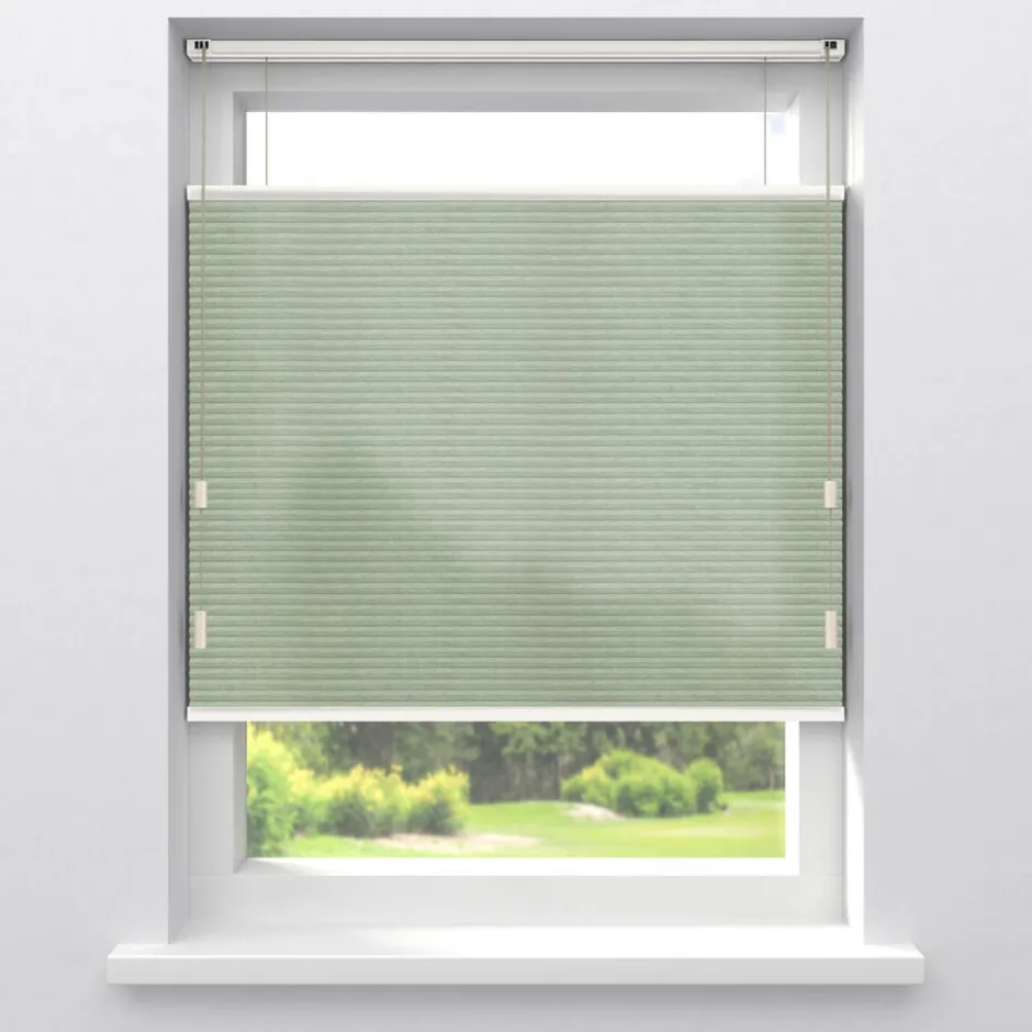 Fenstr Dubbel Plisségordijn Dana Groen Lichtdoorlatend|Kwantum New