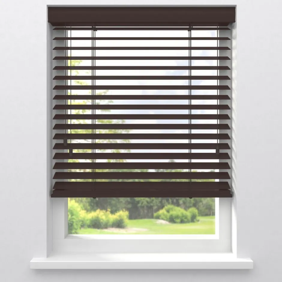 Fenstr Houten Jaloezie Harm Bruin 50mm|Kwantum Discount