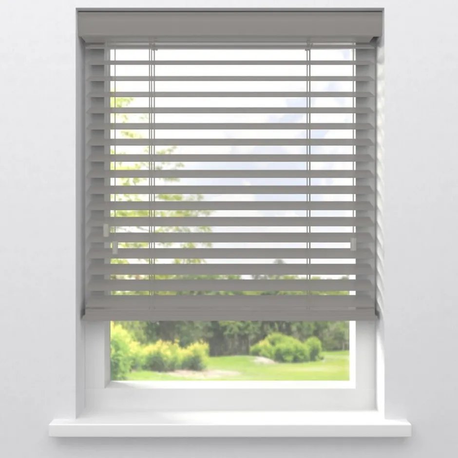 Fenstr Houten Jaloezie Wouter Licht Grijs 50mm|Kwantum Hot