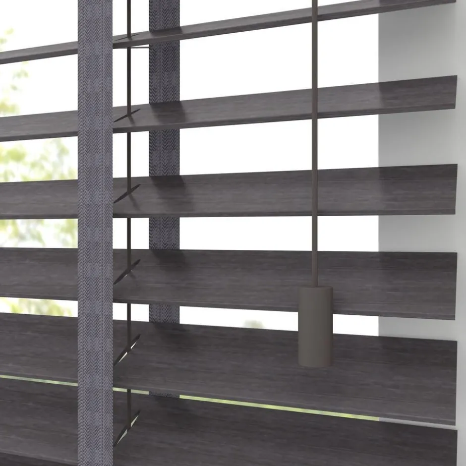 Fenstr Houten Jaloezie Jonas Grijs 50mm|Kwantum Outlet