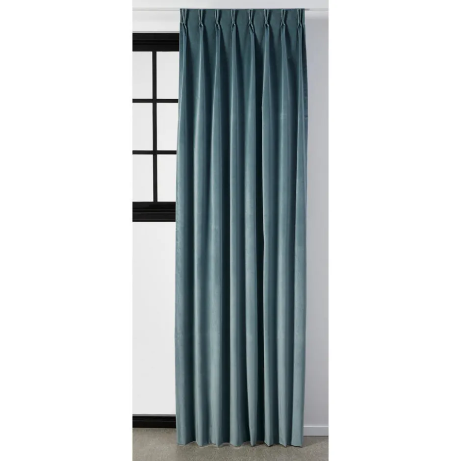 Gordijn Velours Romeo blauw|Kwantum New