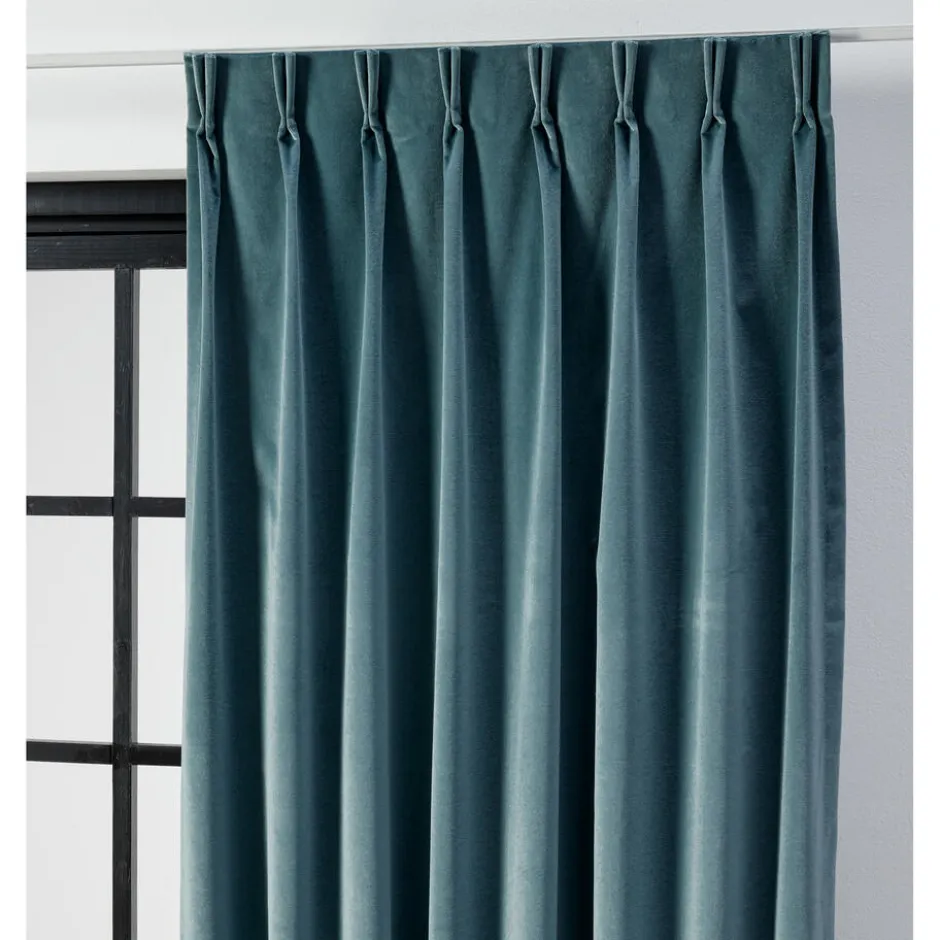 Gordijn Velours Romeo blauw|Kwantum New