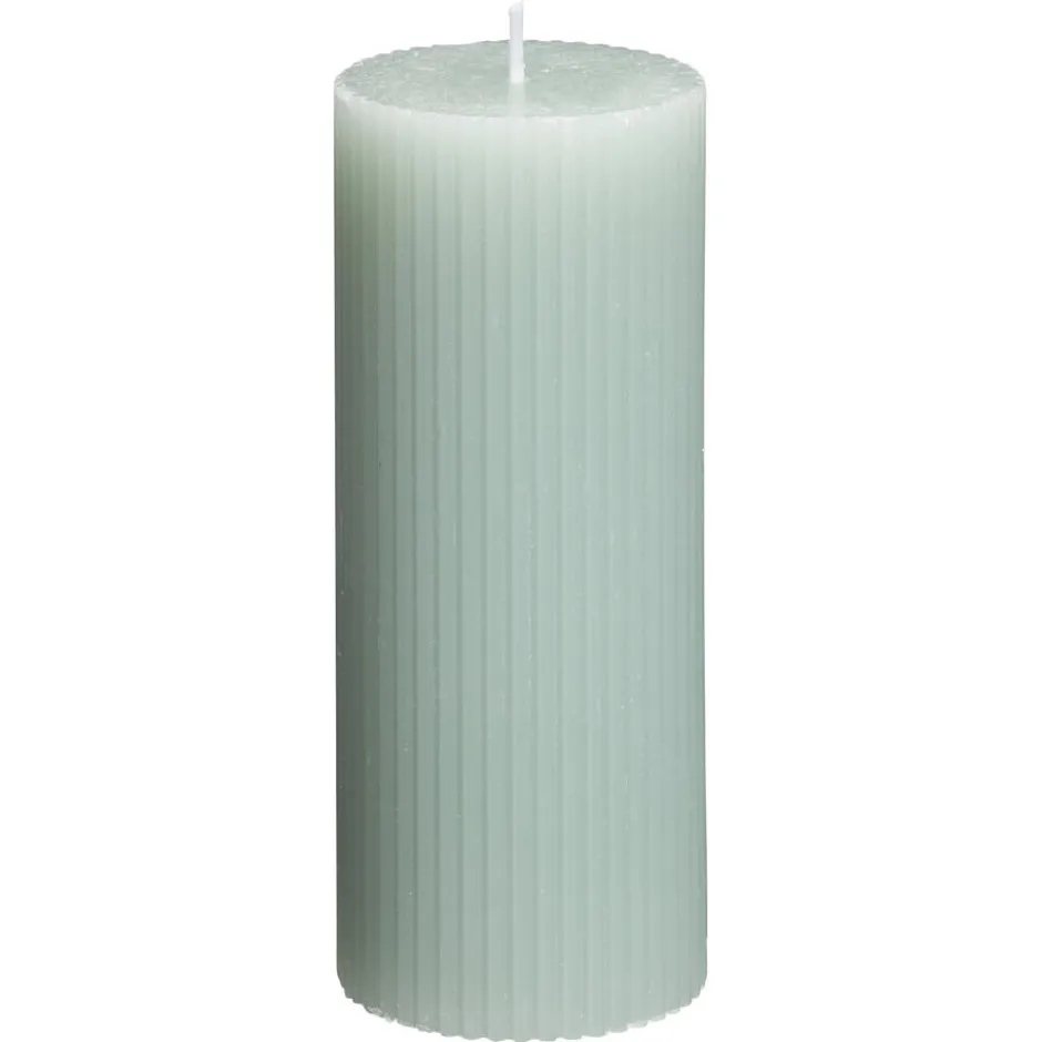 Kaars Rustiek Ribbel Mint 15 Cm|Kwantum Clearance