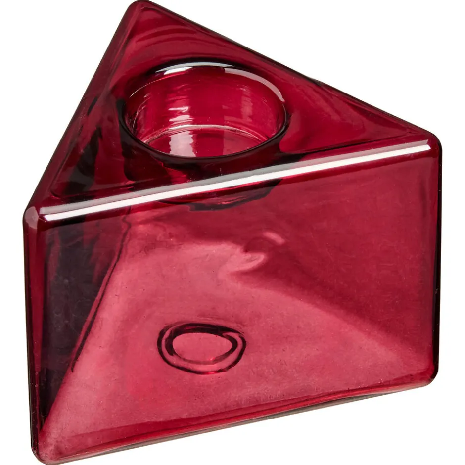 Kandelaar Triangle Wijnrood|Kwantum Outlet