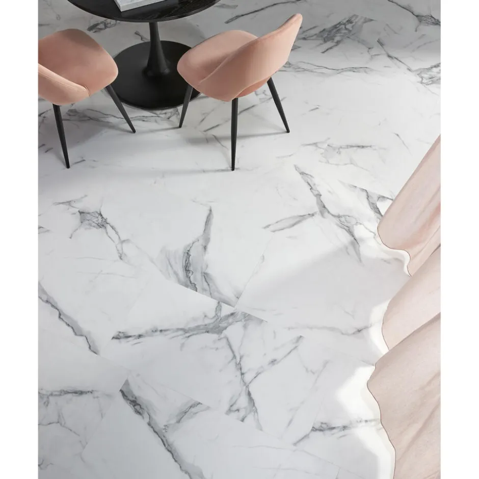 Klik PVC Marble Wit Tegel XL Plank|Kwantum Clearance