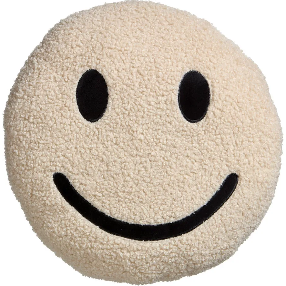 Kussen Smiley Beige Ø35 Cm ø 35 Cm|Kwantum Online