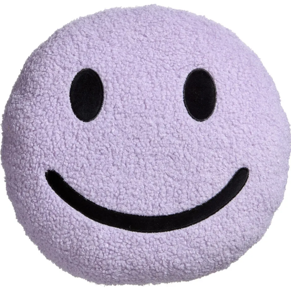 Kussen Smiley Lila Ø35 Cm ø 35 Cm|Kwantum Hot