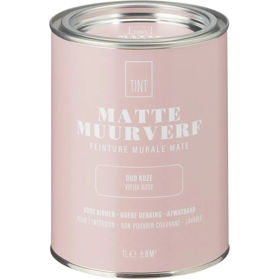 Muurverf Mat Oud Roze 1 L|Kwantum New