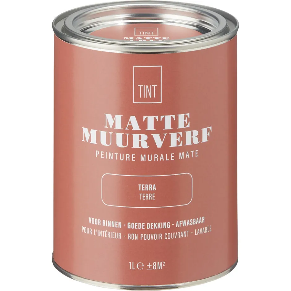 Muurverf Mat Terra 1 L|Kwantum Hot