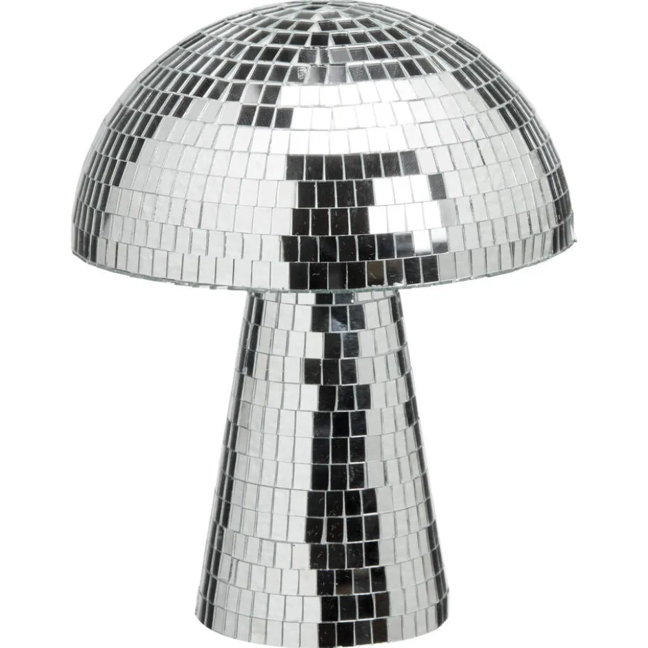 Object Paddenstoel Disco Zilver - 20x20x24 Cm|Kwantum Hot