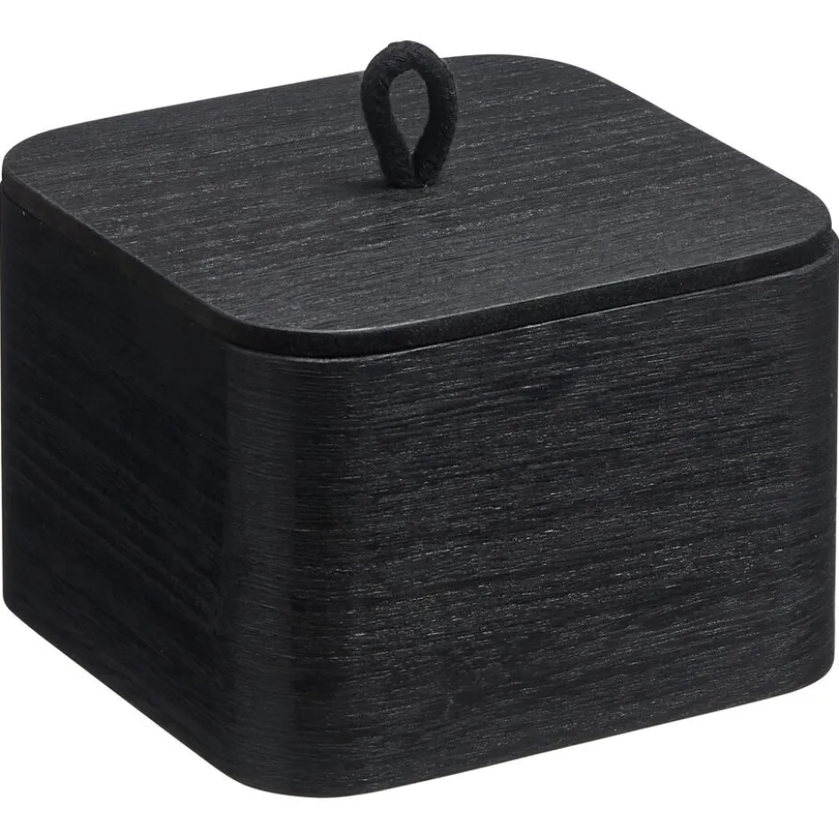 Opbergkist Holm Zwart 14x14x10 Cm|Kwantum Online