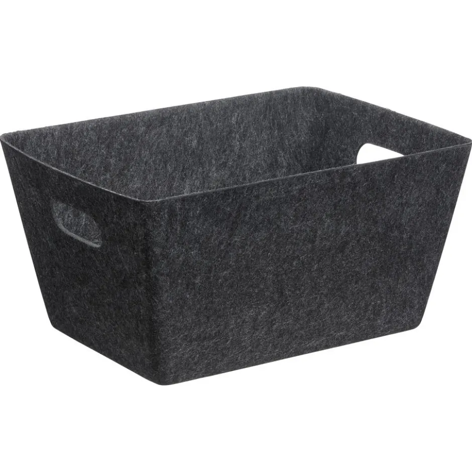 Opbergmand Vilt Antraciet 39x29x20cm|Kwantum Sale