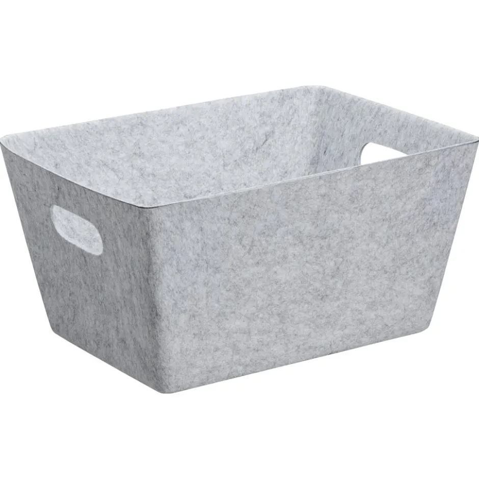 Opbergmand Vilt Grijs 39x29x20cm|Kwantum Best