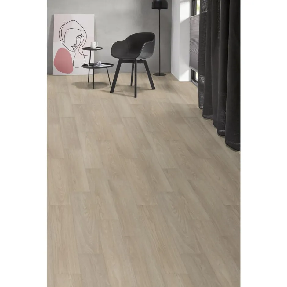 Plak PVC Ayers Beige Eiken Visgraat|Kwantum Outlet