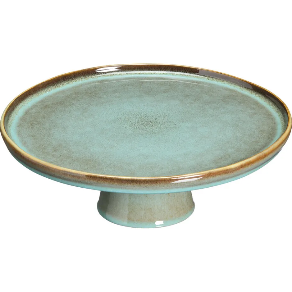 Plateau Op Voet Glaze Groen|Kwantum Best