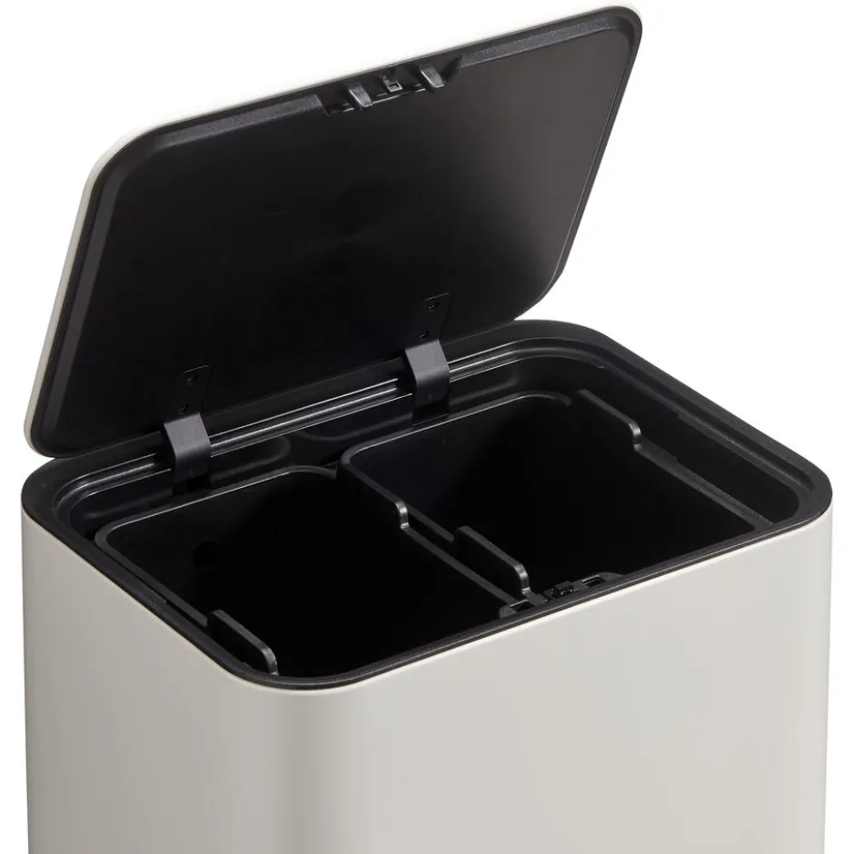 Prullenbak Op Pootjes 2X 12,5 Liter Beige|Kwantum Hot