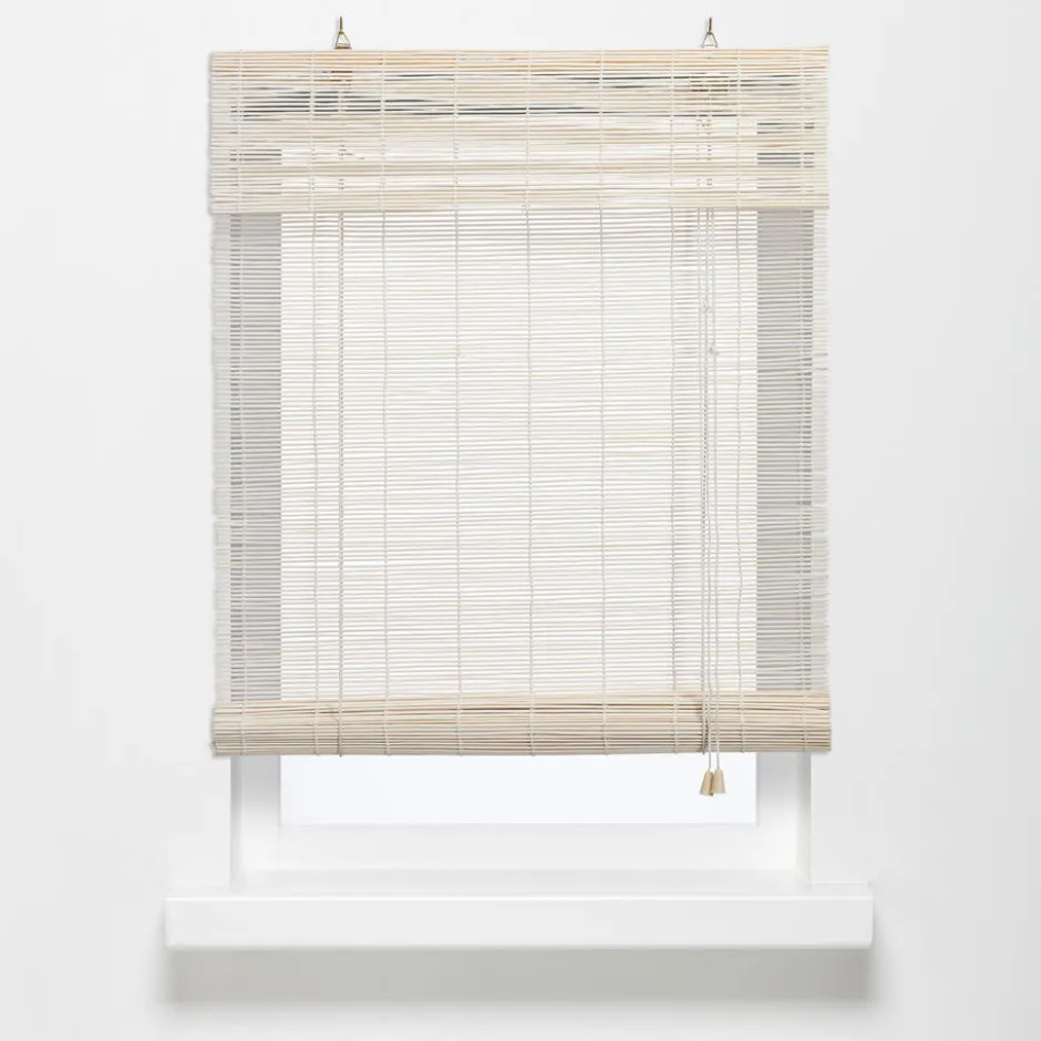 Rolgordijn Bamboe Wit 100x220 Cm|Kwantum Online