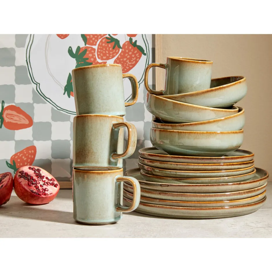 Serviesset 16-Delig Glazuur|Kwantum Outlet