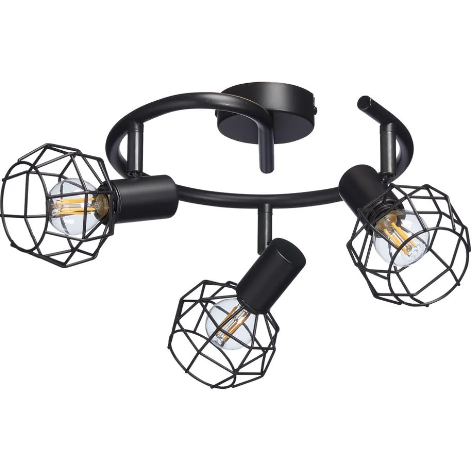 Spot Deva Zwart - 3-lichts|Kwantum Best