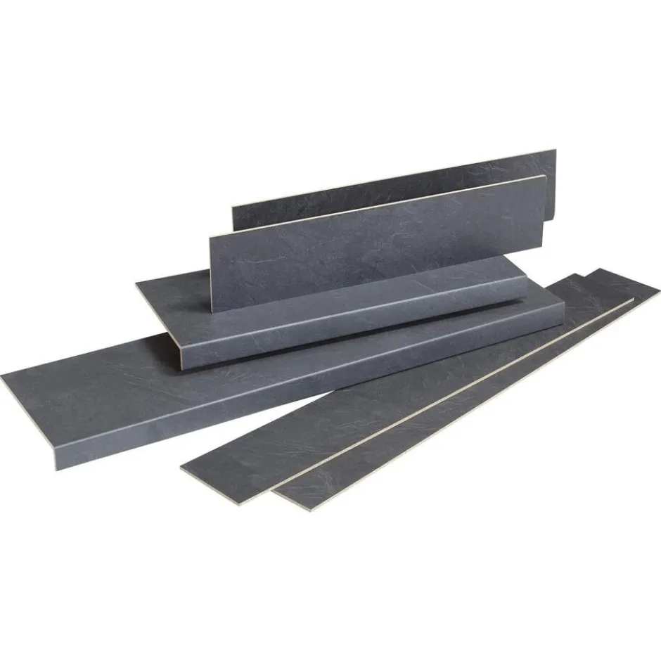 Stootbord Concrete Antraciet 2st - 90cm|Kwantum New