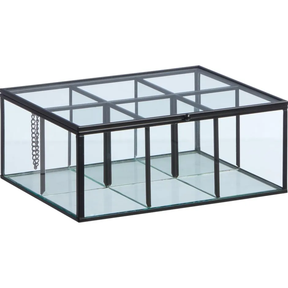 Theedoos Glas Zwart|Kwantum Fashion