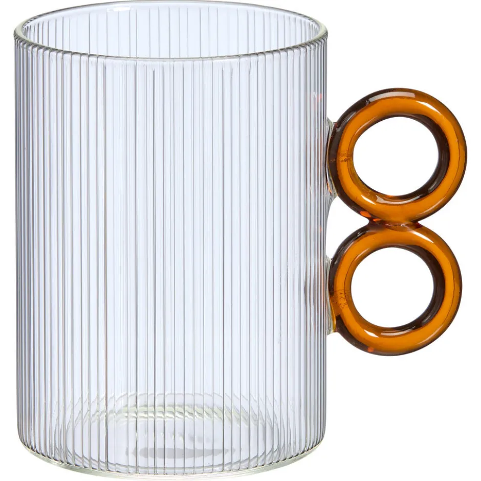 Theeglas Rings Transparant/ - 480 Ml|Kwantum New