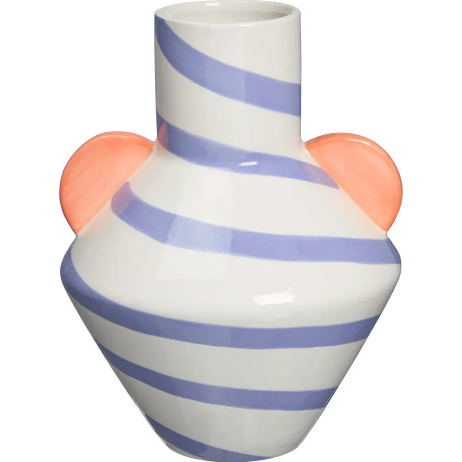 Vaas Spiraal Wit/Blauw|Kwantum Fashion