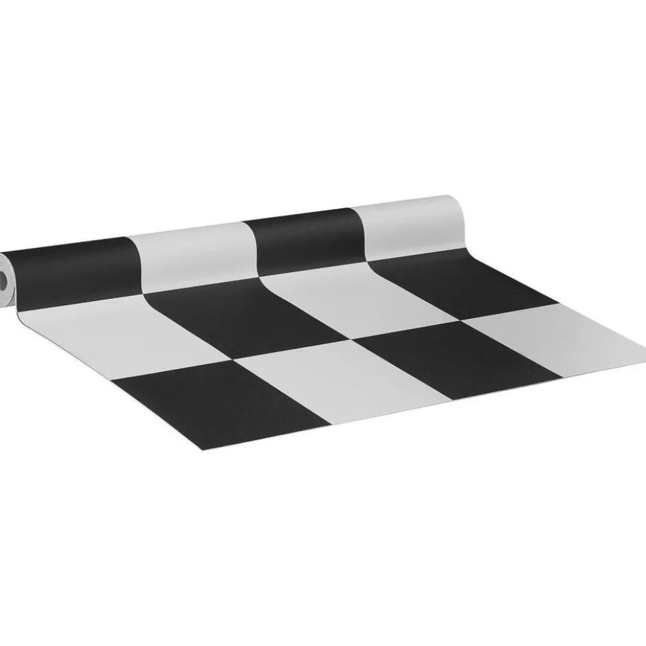 Vinyl Benson Zwart Wit Tegellook|Kwantum Discount