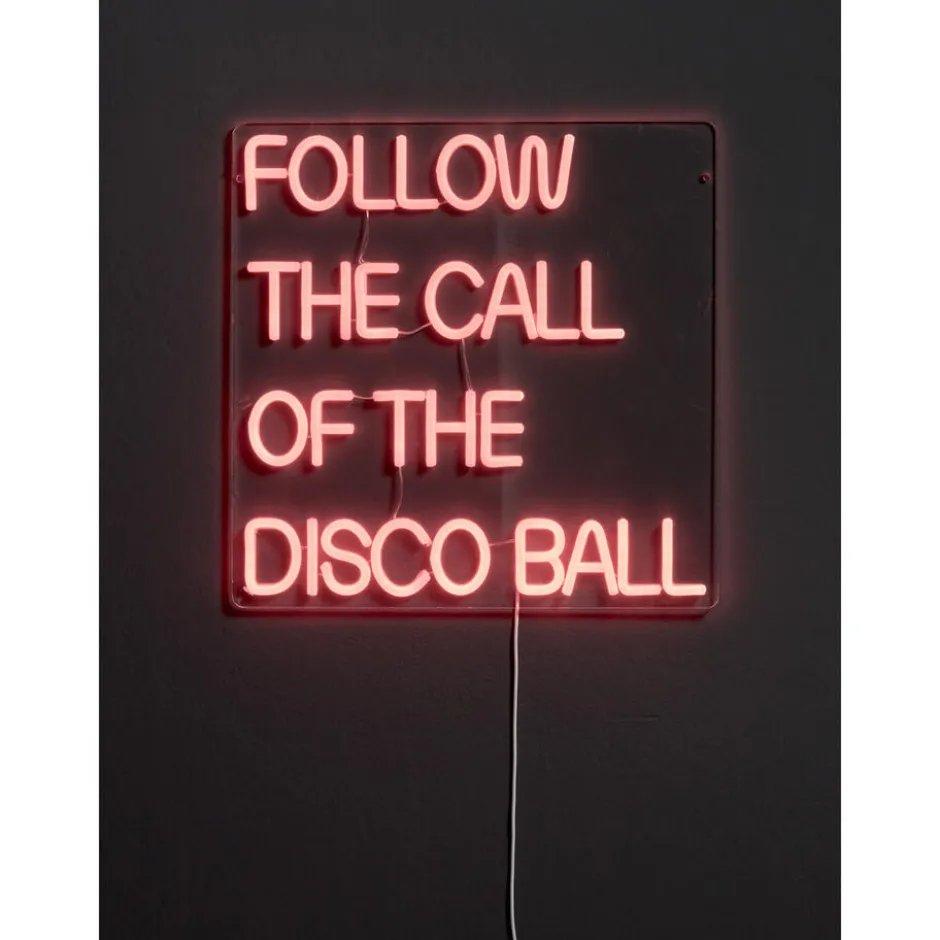 Wandlamp Neon Discoball Rood|Kwantum Best